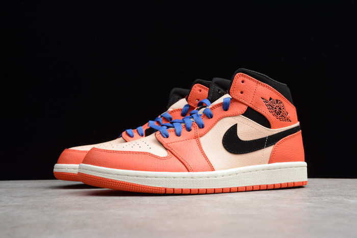 Air Jordan 1 Mid Team Orange Black BQ6931-800