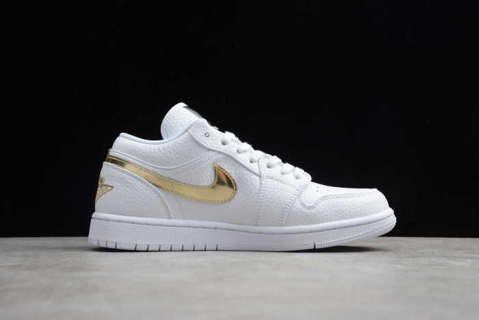 Air Jordan 1 Low White Metallic Gold CZ4776-100
