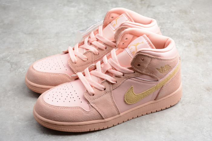 Air Jordan 1 Mid Coral Gold 852542-600