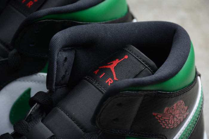 Air Jordan 1 Mid Green Toe 554724-067