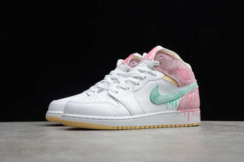 Air Jordan 1 Mid Paint Drip DD1666-100