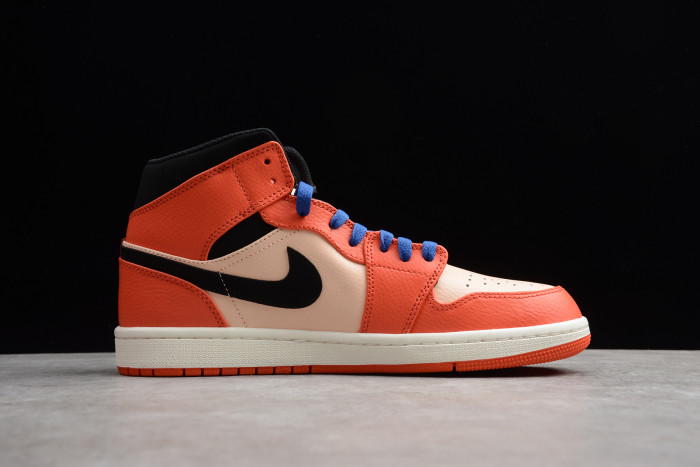 Air Jordan 1 Mid Team Orange Black BQ6931-800