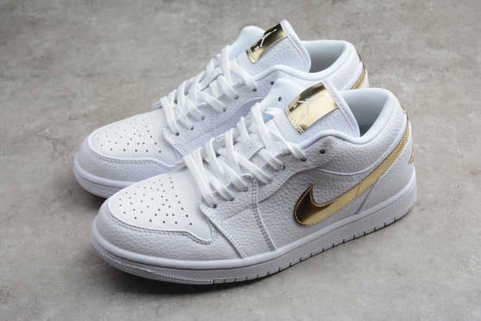 Air Jordan 1 Low White Metallic Gold CZ4776-100