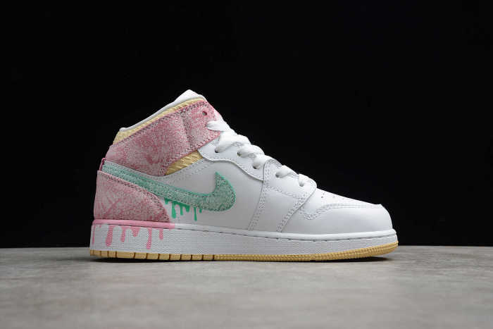 Air Jordan 1 Mid Paint Drip DD1666-100