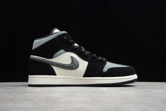 Air Jordan 1 Mid Premium Winterized Black Grey 852542-001