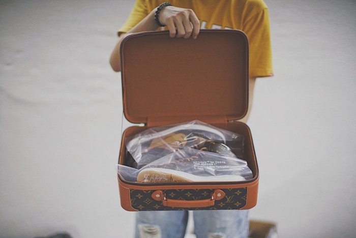 Air Jordan 1 X Off Louis OW x LV Brown Orange AQ0818-158