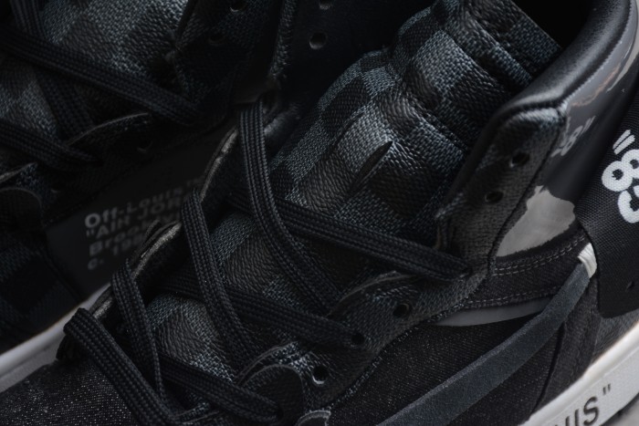 Air Jordan 1 x Off Whit x LV Black Grey AQ081