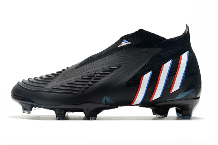 Predator Edge Geometric FG Black Laceless Soccer Shoes