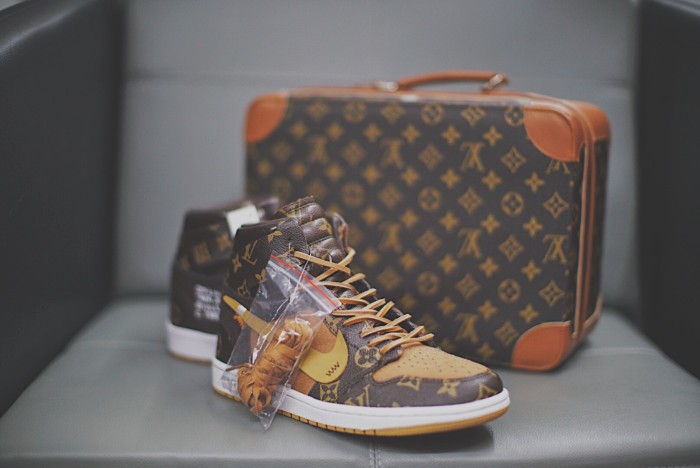 Air Jordan 1 X Off Louis OW x LV Brown Orange AQ0818-158