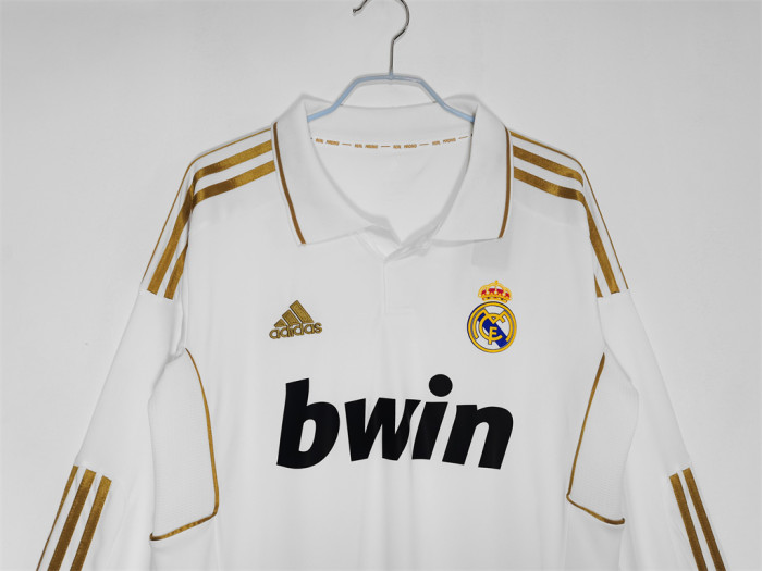 Real Madrid Home Retro Long Sleeves Jersey 11/12