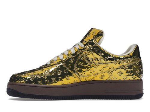 Air Force 1 LV Louis Vuitton Low By Virgil Abloh Metallic Gold