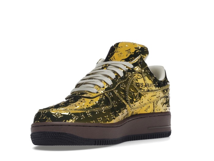 Air Force 1 LV Louis Vuitton Low By Virgil Abloh Metallic Gold