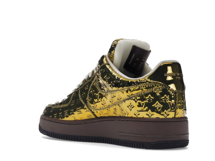 Air Force 1 LV Louis Vuitton Low By Virgil Abloh Metallic Gold