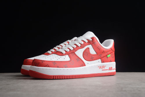 Air Force 1 LV Louis Vuitton Low White Red LD 0232