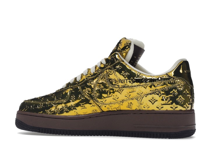 Air Force 1 LV Louis Vuitton Low By Virgil Abloh Metallic Gold