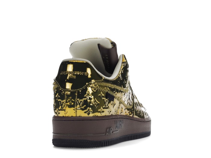 Air Force 1 LV Louis Vuitton Low By Virgil Abloh Metallic Gold