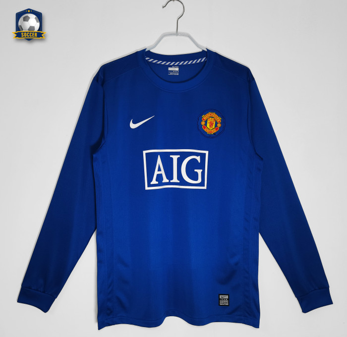 Manchester United Third Long Sleeve Retro Jersey 2008/09