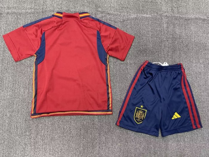 Spain 2022 Home Kids Jersey