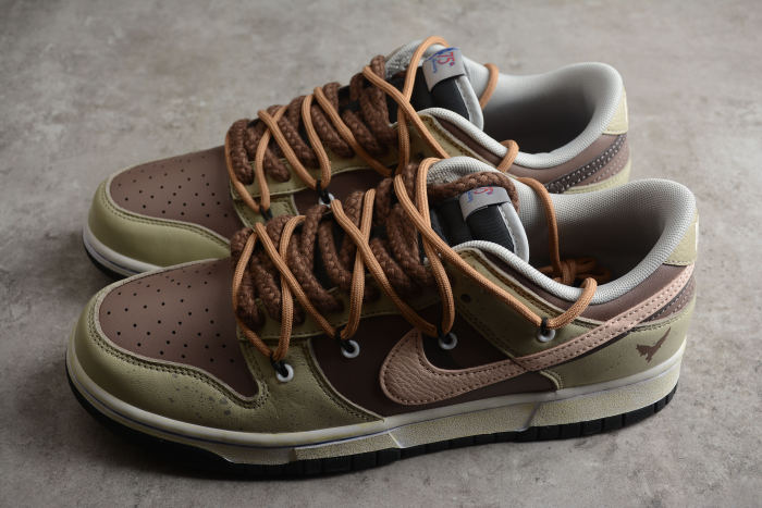 Futura x SB Dunk brown green Low DD3363-002