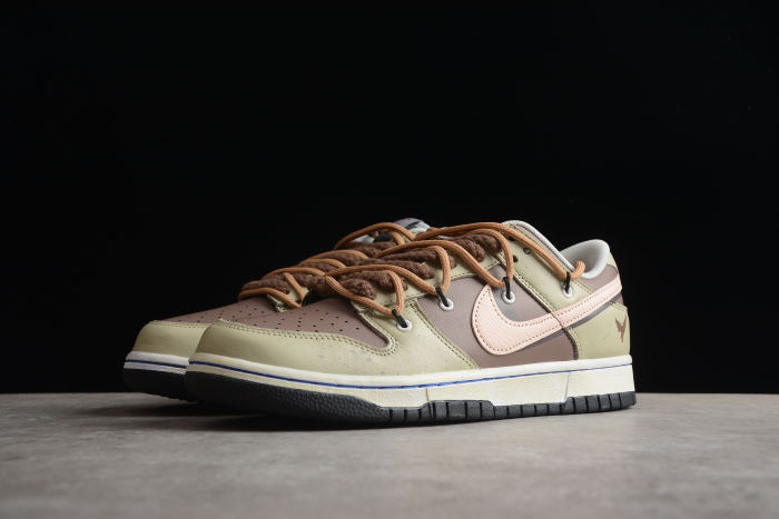 Futura x SB Dunk brown green Low DD3363-002