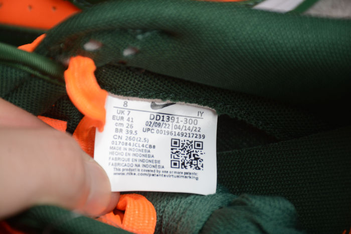 SB Dunk Low Orange Green DD1391-300