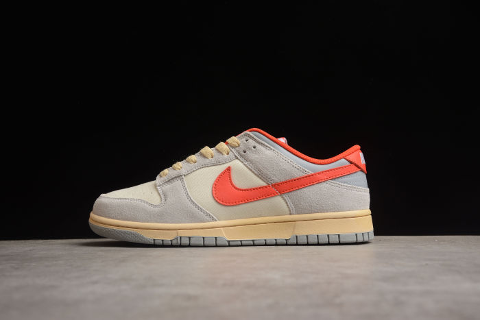 SB Dunk Low Light gray White Red Oxidation FJ5429-133