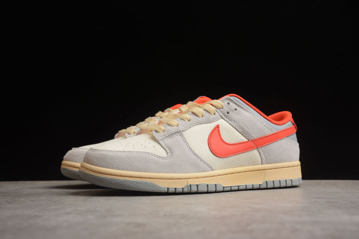 SB Dunk Low Light gray White Red Oxidation FJ5429-133
