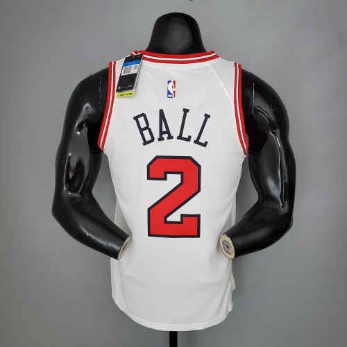 Lonzo Ball Chicago Bulls 75th Anniversary Swingman Jersey White