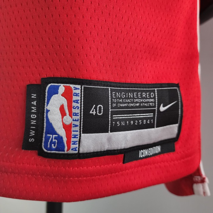 Michael Jordan Washington Wizards 75th Anniversary Swingman Jersey Red White