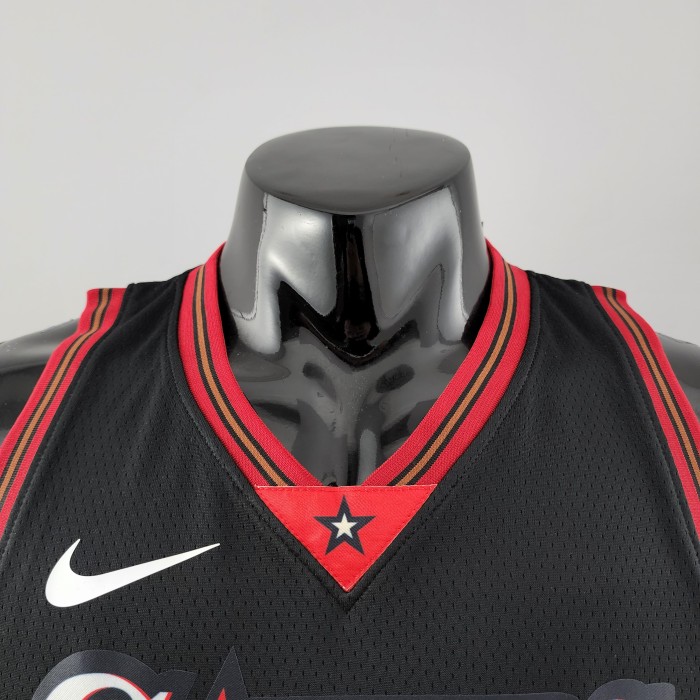 Allen Iverson Philadelphia 76ers Swingman Big Meteor Black Retro Jersey