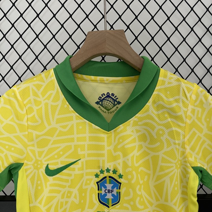 Brazil 2024 Home Kids Suit
