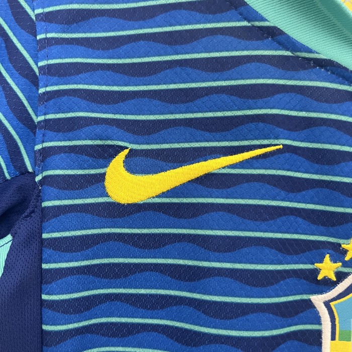 Brazil 2024 Copa America Away Kids Suit