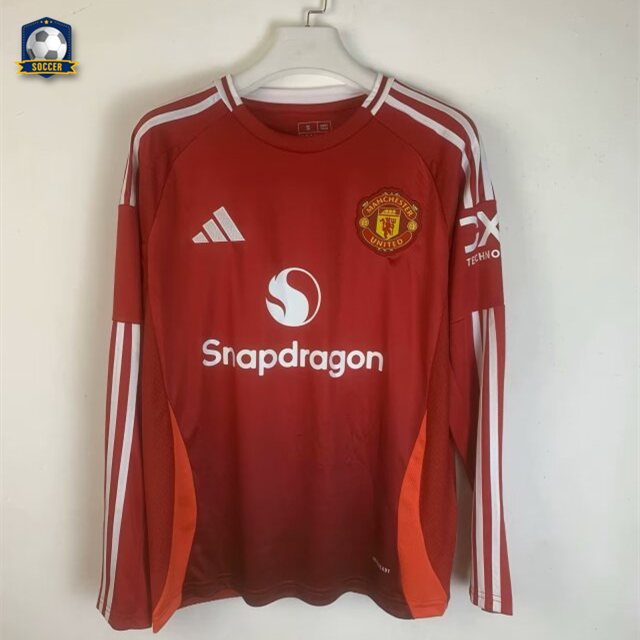 Manchester United Man Home Long Sleeve Jersey 24/25