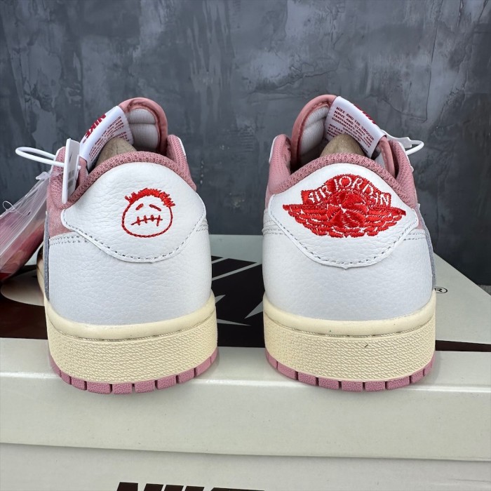 Travis Scott x Air Jordan 1 Low Pink White