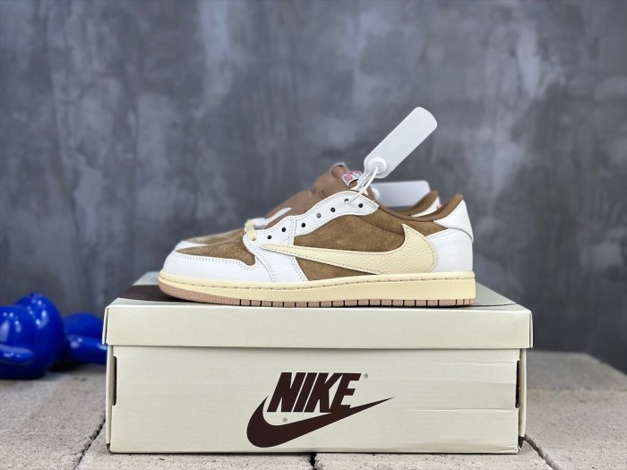 Travis Scott x Air Jordan 1 Low Sail and Ridgerock