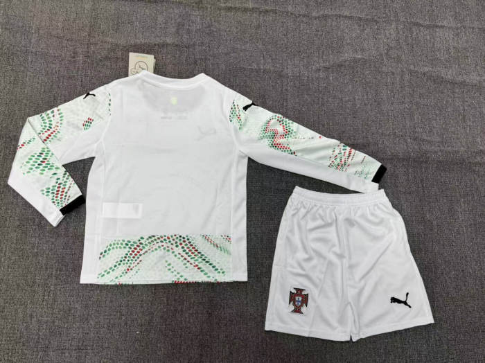Portugal 2025 Away Long Sleeve Kids Suit