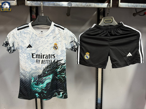 Real Madrid Black Dragon Kids Suit 25/26