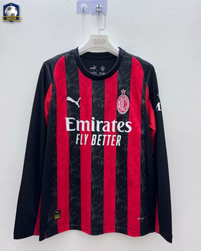 AC Milan Home Long Sleeve Man Jersey 25/26
