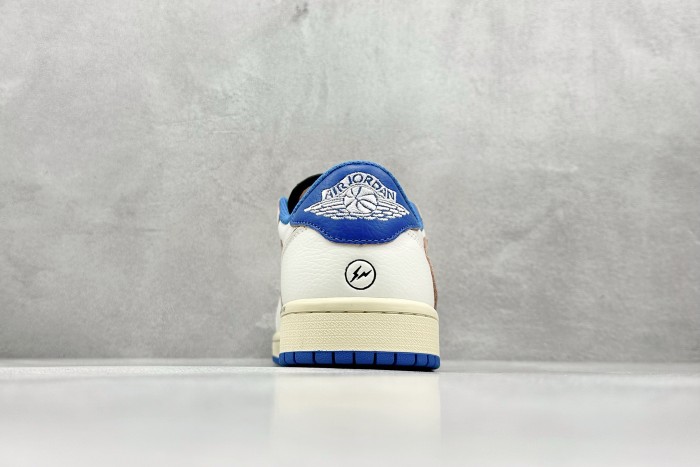 Travis Scott x Fragment x Air Jordan 1 Low Cream White Blue TS CQ3277-100