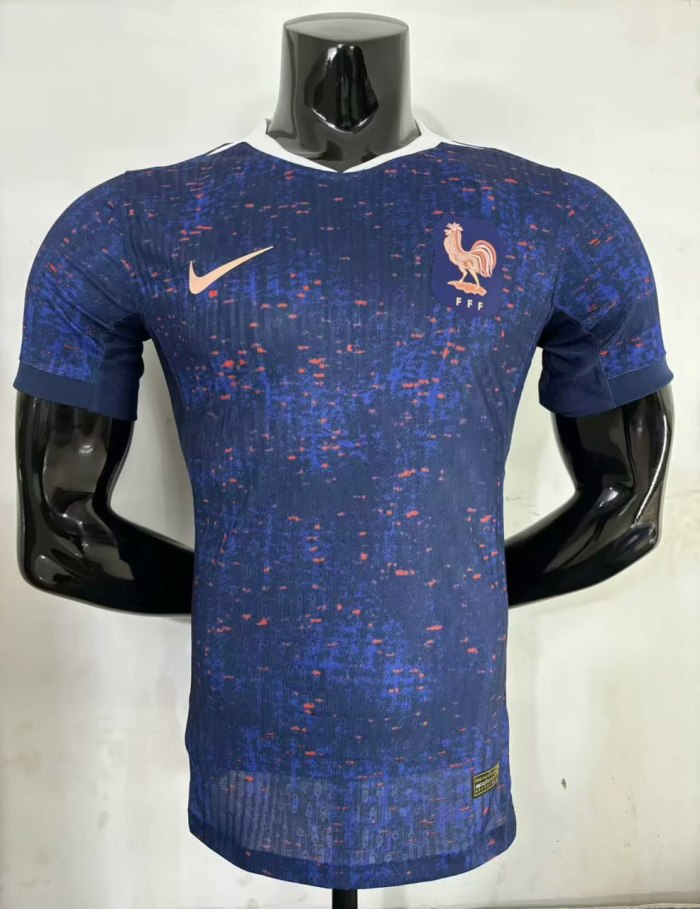 France Women's Team Euro 2025 Home Player Version Man Jersey