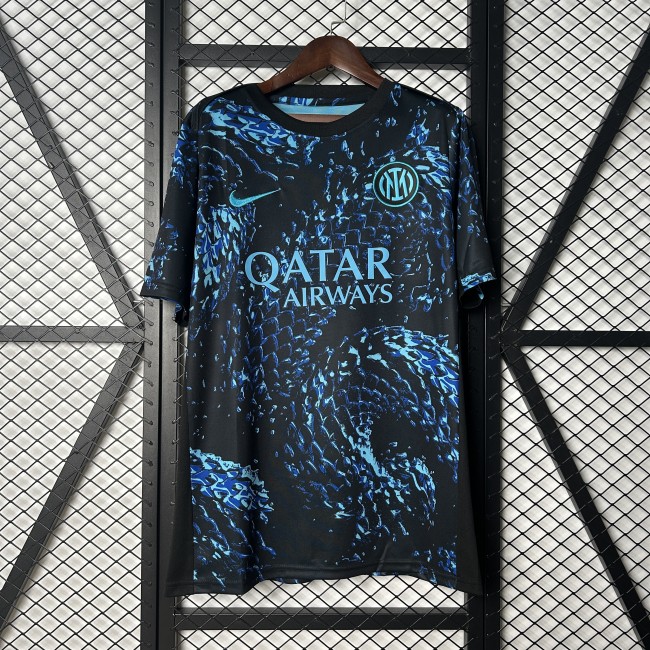 Inter Milan Blue Scale Pattern Man Jersey 25/26