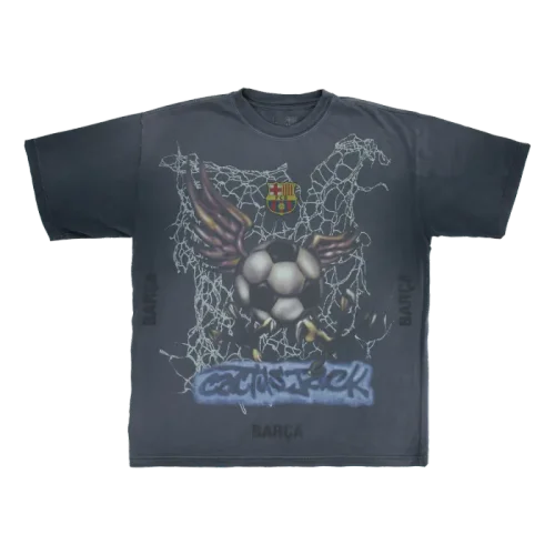 Barcelona x Travis Scott Washed Spray Logo Tee