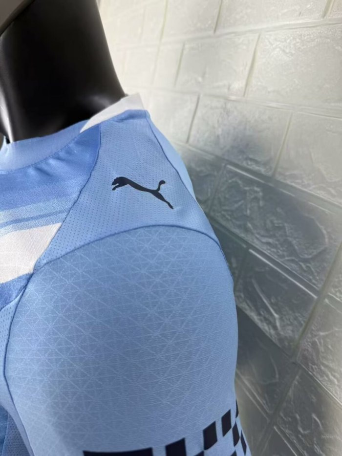 Manchester City Home Player Version Long Sleeve Jersey 25/26