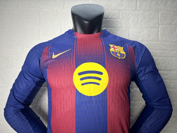 Barcelona Home Player Long Sleeve Jersey 25/26