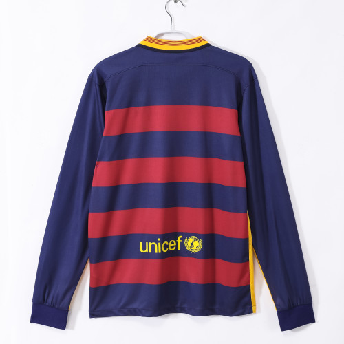 Barcelona Home Long Sleeve Retro Jersey 2015/16