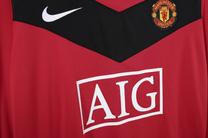 Manchester United Home Long Sleeve Retro Jersey 2010