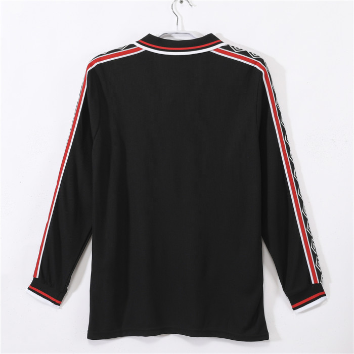 Manchester United Home Retro Long Sleeve Jersey 1998/99 Black Version