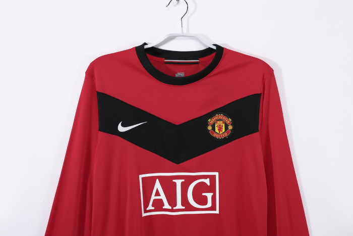Manchester United Home Long Sleeve Retro Jersey 2010