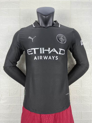 Manchester City Away Player Long Sleeve Jersey 25/26