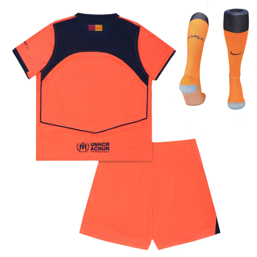 Barcelona Third Kids Suit  & Socks 25/26